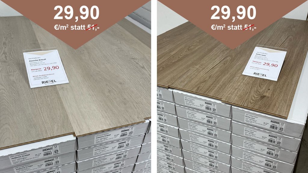 Riegel Aktionsböden – LICO-VINYL HDF zum absoluten Hammerpreis!  Aktionsböden sind da – LICO-VINYL HDF zum absoluten Hammerpreis!